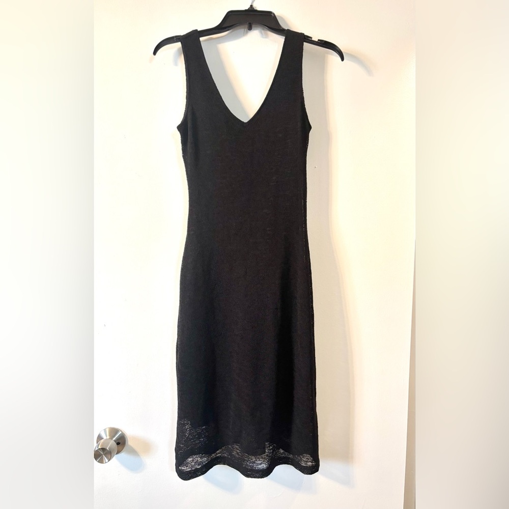 Stylish Black V-Neck Dress